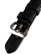 Men's leather black strap HYP-05-BLACK