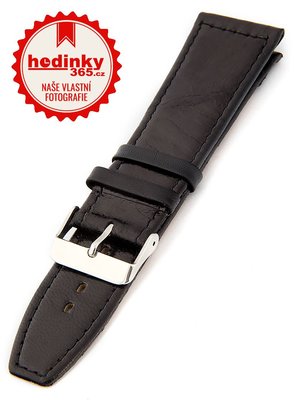 Unisex black leather strap W-309-L1