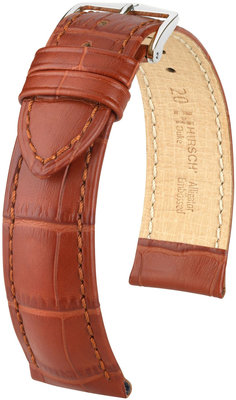Brown leather strap Hirsch Duke XL 01028270-2 (Calfskin)