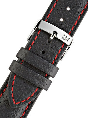 Black red leather strap Morellato Race M 4909C18.883