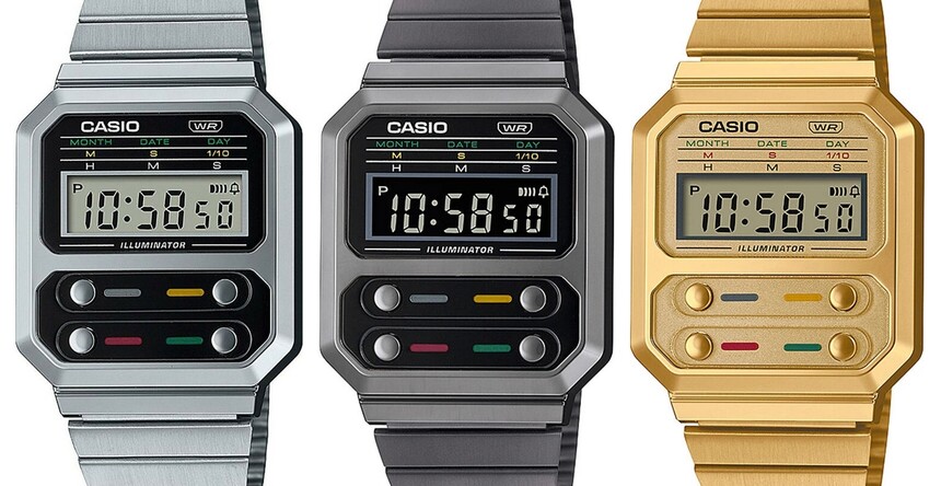 Casio Gold Mens Digital Watch Casio Collection Vintage A100WEG-9AEF