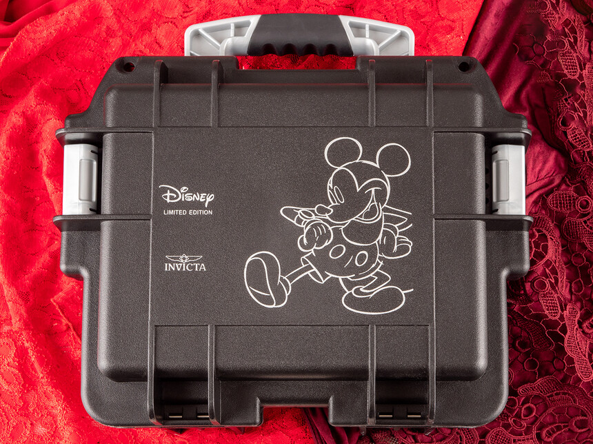 3 Invicta Three Slot Impact Resistant Black Disney Mickey Dive Storage Collector Case/Watch Box 