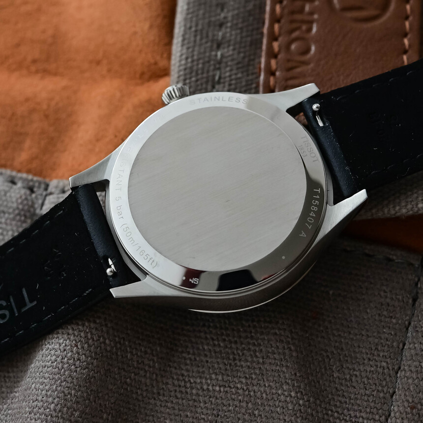 There isn’t much to discuss in terms of decoration with this movement, so Tissot cleverly covered it with a solid caseback that practically begs for a personal engraving.