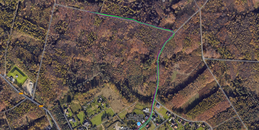 Green — Coros Pace PRO, purple — Suunto Run | Source: Google Maps