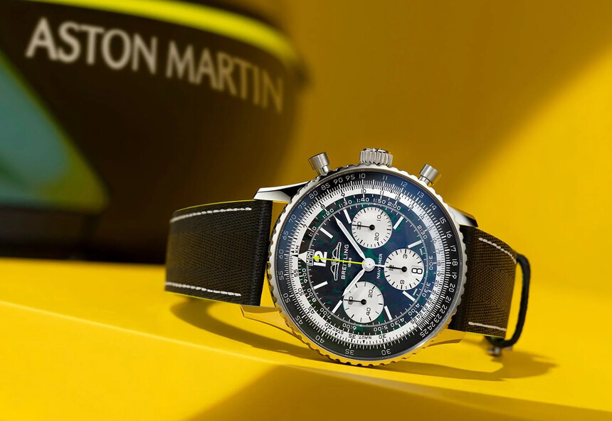Navitimer B01 Chronograph 43 Aston Martin Aramco Formula ONE™ team. Foto: Breitling