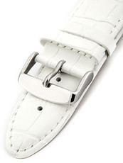 Unisex white leather strap HYP-01-WHITE