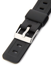 Unisex black plastic strap P017