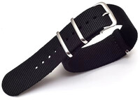 Nylon strap Ricardo, black, NATO