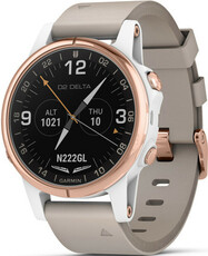Garmin D2 Delta With + white silicone strap
