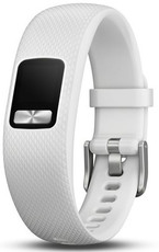 Strap Garmin Vívofit 4, silicone, white, silver clasp, size With/M