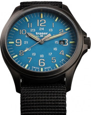 Traser P67 Officer Pro Gunmetal SkyBlue with textile NATO strap