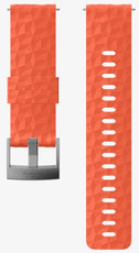 Silicone strap for watches Suunto Spartan Sport, Spartan Sport Wrist HR/Baro and Suunto 9 Coral/Gray M 24mm