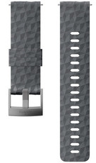 Silicone strap for watches Suunto Spartan Sport, Spartan Sport Wrist HR/Baro and Suunto 9 Graphite/Gray M 24mm