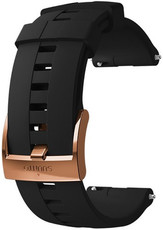 Silicone strap for watches Suunto Spartan Sport WHR Black/Copper 24mm