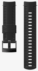 Silicone strap for watches Suunto Spartan Sport Wrist HR/Baro and Suunto 9 Black/Black M 24mm