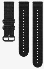 Textile strap for watches Suunto Spartan Sport, Spartan Sport Wrist HR/Baro and Suunto 9 Black/Black M+L 24mm