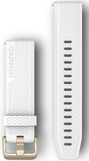 Silicone strap Garmin 20mm (for Venu, Venu Sq, Venu 2 plus etc.), white V1, Quick Release, 010-12927-00