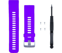 Strap Garmin Forerunner 35, silicone, purple, silver clasp