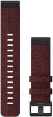 Garmin 22mm nylon strap (for Garmin Fenix 8/7/6 (47mm), Epix 2 etc.), red V1, QuickFit, 010-12863-06