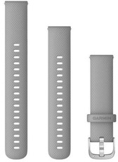 Garmin Strap Quick Release 18mm, silicone grey, silver clasp (+ elongated part)