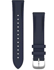 Leather strap Garmin 20mm (for Venu, Venu Sq, Venu 2 plus etc.), blue, Quick Release, 010-12924-20