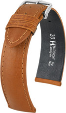 Light brown leather strap Hirsch Camelgrain For Skin L 01009010-2