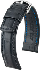 Black leather strap Hirsch Grand Duke L 02528051-2 (Calfskin)