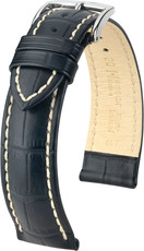 Black leather strap Hirsch Modena L 10302850-2 (Calfskin)