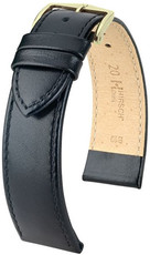 Black leather strap Hirsch Osiris M 03475150-1 (Calfskin)