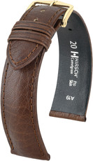 Brown leather strap Hirsch Camelgrain L 01009015-1 (Calfskin)