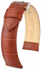 Brown leather strap Hirsch Duke L 01028070-2 (Calfskin)