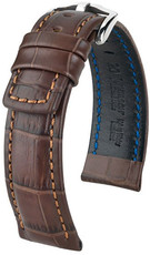Dark brown leather strap Hirsch Grand Duke L 02528010-2 (Calfskin)