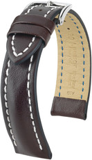 Dark brown leather strap Hirsch Heavy Calf L 01475010-2 (Calfskin)
