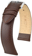 Dark brown leather strap Hirsch Kansas L 01502010-2 (Calfskin)