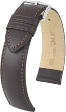 Dark brown leather strap Hirsch Kent L 01002010-2 (Calfskin)