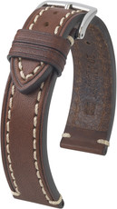Dark brown leather strap Hirsch Liberty L 10900210-2 (Calfskin)