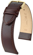 Dark brown leather strap Hirsch Osiris M 03475110-1 (Calfskin)