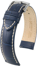 Dark blue leather strap Hirsch Modena L 10302880-2 (Calfskin)