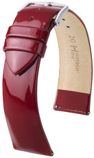 Burgundy leather strap Hirsch Diva M 01536160-2 (Calfskin)