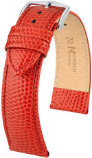 Red leather strap Hirsch Rainbow M 12302620-2 (Calfskin)
