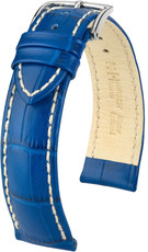 Blue leather strap Hirsch Modena L 10302885-2 (Calfskin)