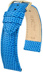 Blue leather strap Hirsch Rainbow M 12302685-1 (Calfskin)