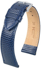 Dark blue leather strap Hirsch Rainbow M 12302680-2 (Calfskin)