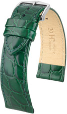 Green leather strap Hirsch Crocograin M 12302840-2 (Calfskin)