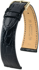 Black leather strap Hirsch Genuine Croco M 18800850OE-1 (Crocodile leather) Open End