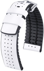 White strap Hirsch Tiger L 0915075000-2 (Calfskin / natural rubber)