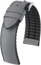 Grey strap Hirsch Arne L 0925094030-2 (Calfskin / natural rubber)