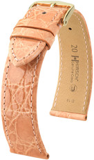 Light orange leather strap Hirsch Genuine Croco M 18900822-1 (Crocodile leather) Hirsch selection