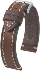 Dark brown leather strap Hirsch Liberty XL 10920210-2 (Calfskin)