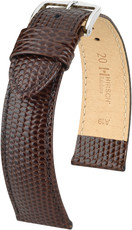 Dark brown leather strap Hirsch Rainbow L 12322610-2 (Calfskin)